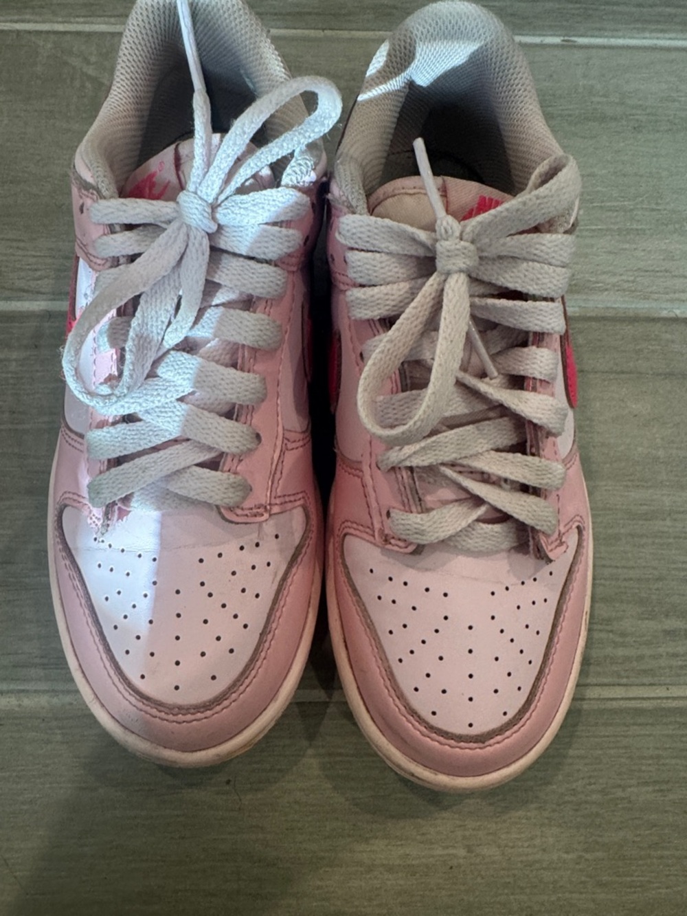Nike Dunk low Top Sneakers Pink with pink laces